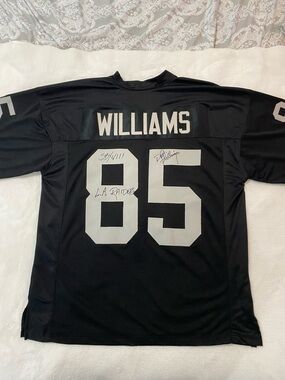 LA Raiders Super Bowl XVIII Autographed Dokie Williams Jersey #85 Oakland Vegas